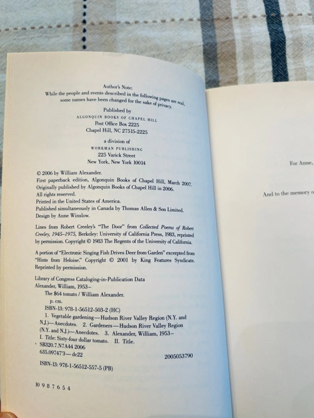 The $64 Tomato William Alexander Softcover Book The Quest for the Perfect Garden